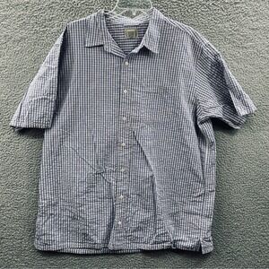 LL Bean Mens Heritage Outdoor Button Up Shirt XL Tall Plaid Cotton Rugged Casual